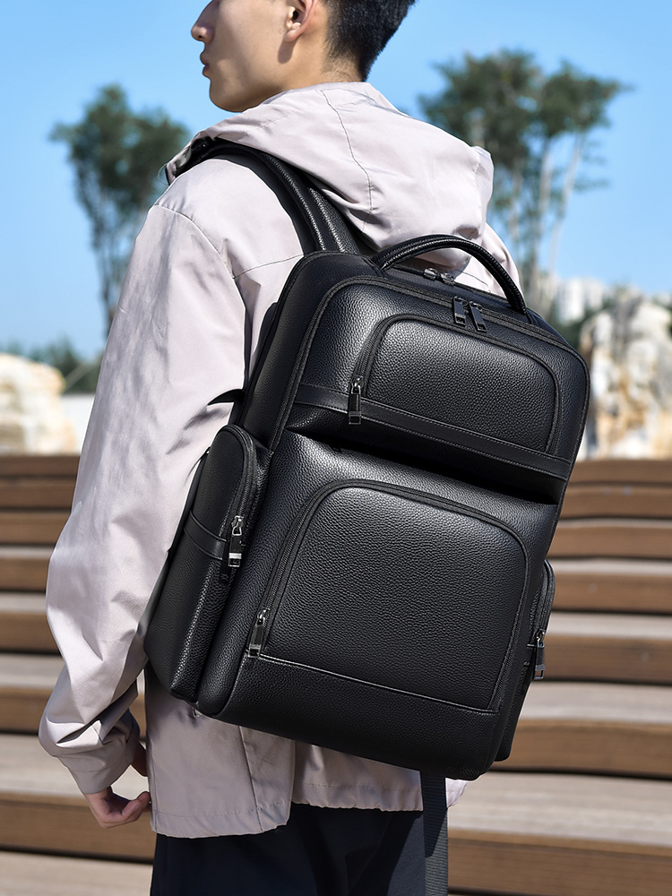 Men's Fashion Backpack PU Leat - Laptop Backpack 15.6 recension och pris