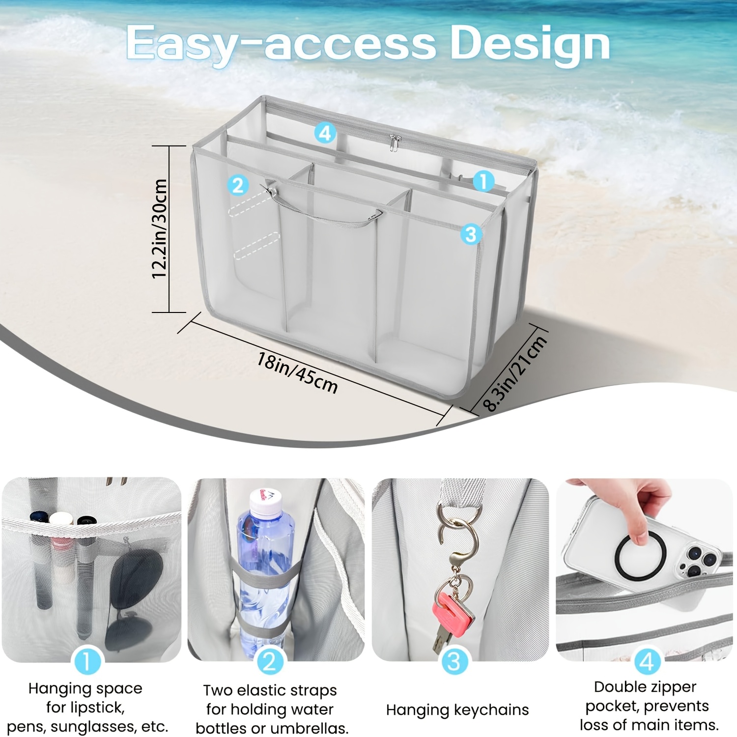 Lightweight Mesh Bag Organizer - Backpack Insert Organizer recension och pris