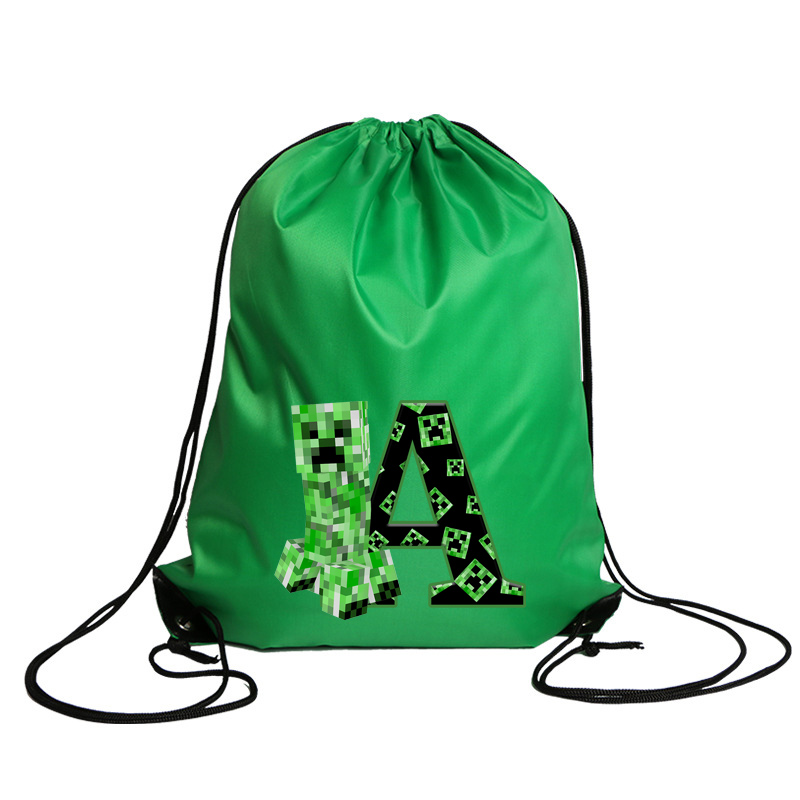 Cartoon Minecrafted Polyester  - Drawstring Gym Bag recension och pris