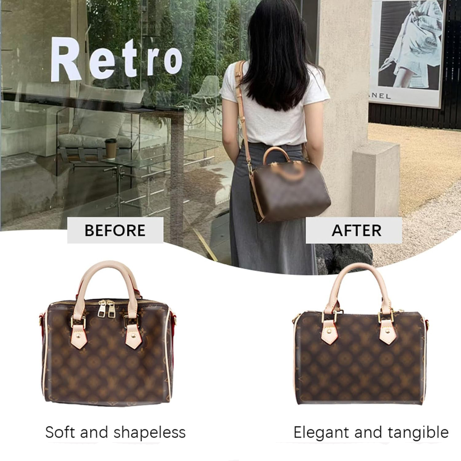 Detachable Felt Purse Insert O - Backpack Insert Organizer recension och pris