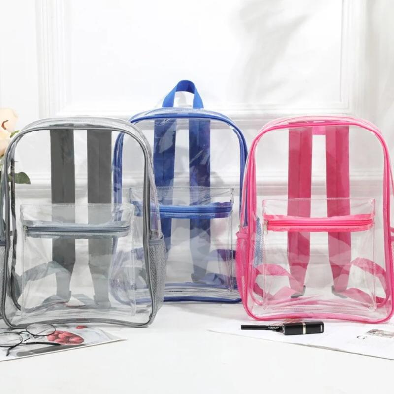 Transparent PVC Outdoor Sports - Canvas Backpack Casual recension och pris